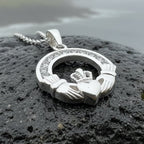 Sparkling Irish Claddagh Necklace Pendant La Vie Bien Sparkling Irish Claddagh Necklace
