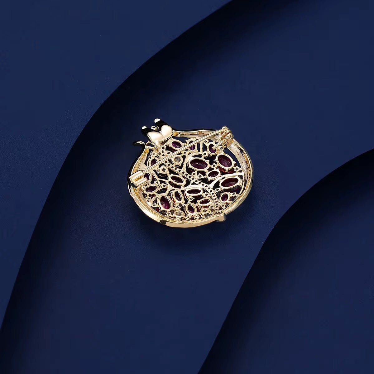 Sparkling Pomegranate Brooch Lapel Pin La Vie Bien Sparkling Pomegranate Brooch