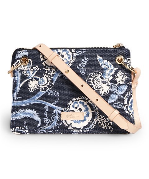 Spartina 449 | Navy & Blue Floral Oyster Factory Carrie Crossbody Bag Purses & Bags La Vie Bien Spartina 449 | Navy & Blue Floral Oyster Factory Carrie Crossbody Bag