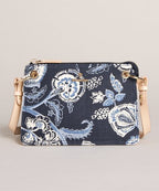 Spartina 449 | Navy & Blue Floral Oyster Factory Carrie Crossbody Bag Purses & Bags La Vie Bien Spartina 449 | Navy & Blue Floral Oyster Factory Carrie Crossbody Bag