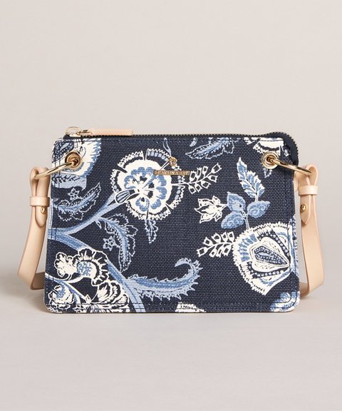 Spartina 449 | Navy & Blue Floral Oyster Factory Carrie Crossbody Bag Purses & Bags La Vie Bien Spartina 449 | Navy & Blue Floral Oyster Factory Carrie Crossbody Bag