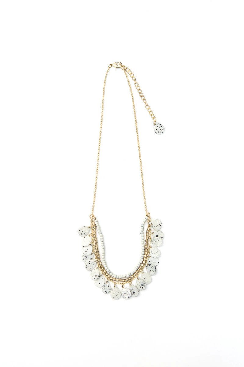Speckled Bone Necklace
