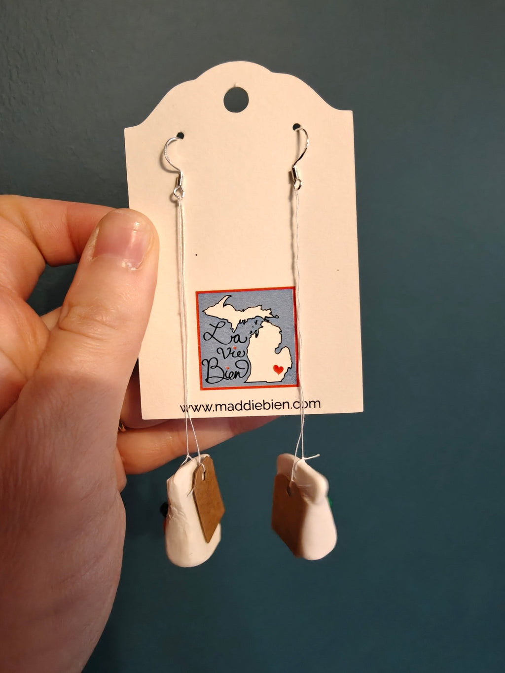 Spiced orange tea bag earrings - handmade with polymer clay Earrings La Vie Bien Spiced orange tea bag earrings - handmade with polymer clay