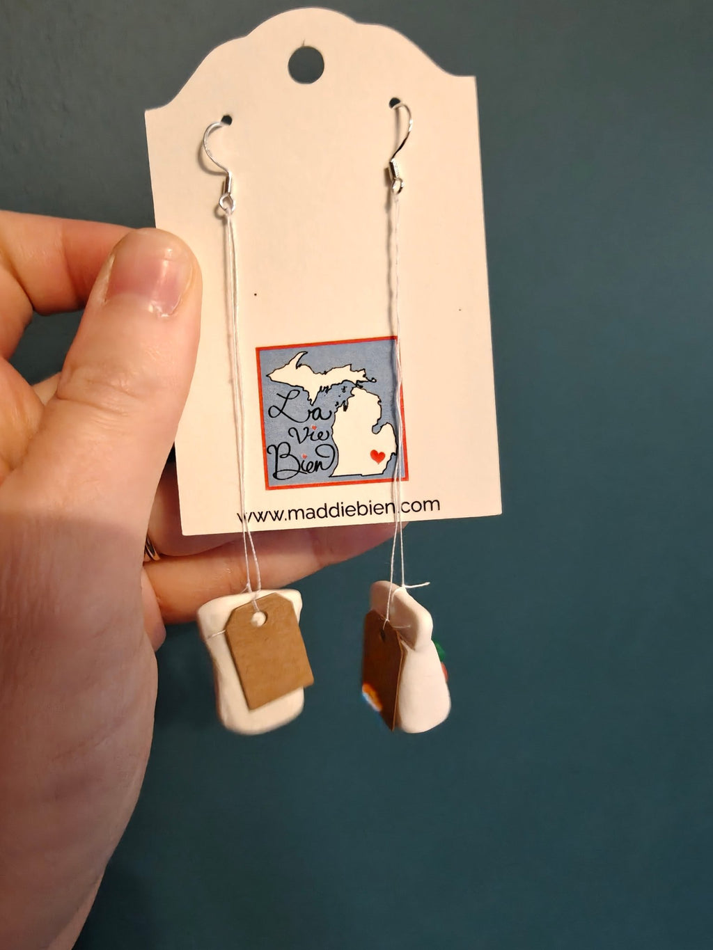 Spiced orange tea bag earrings - handmade with polymer clay Earrings La Vie Bien Spiced orange tea bag earrings - handmade with polymer clay