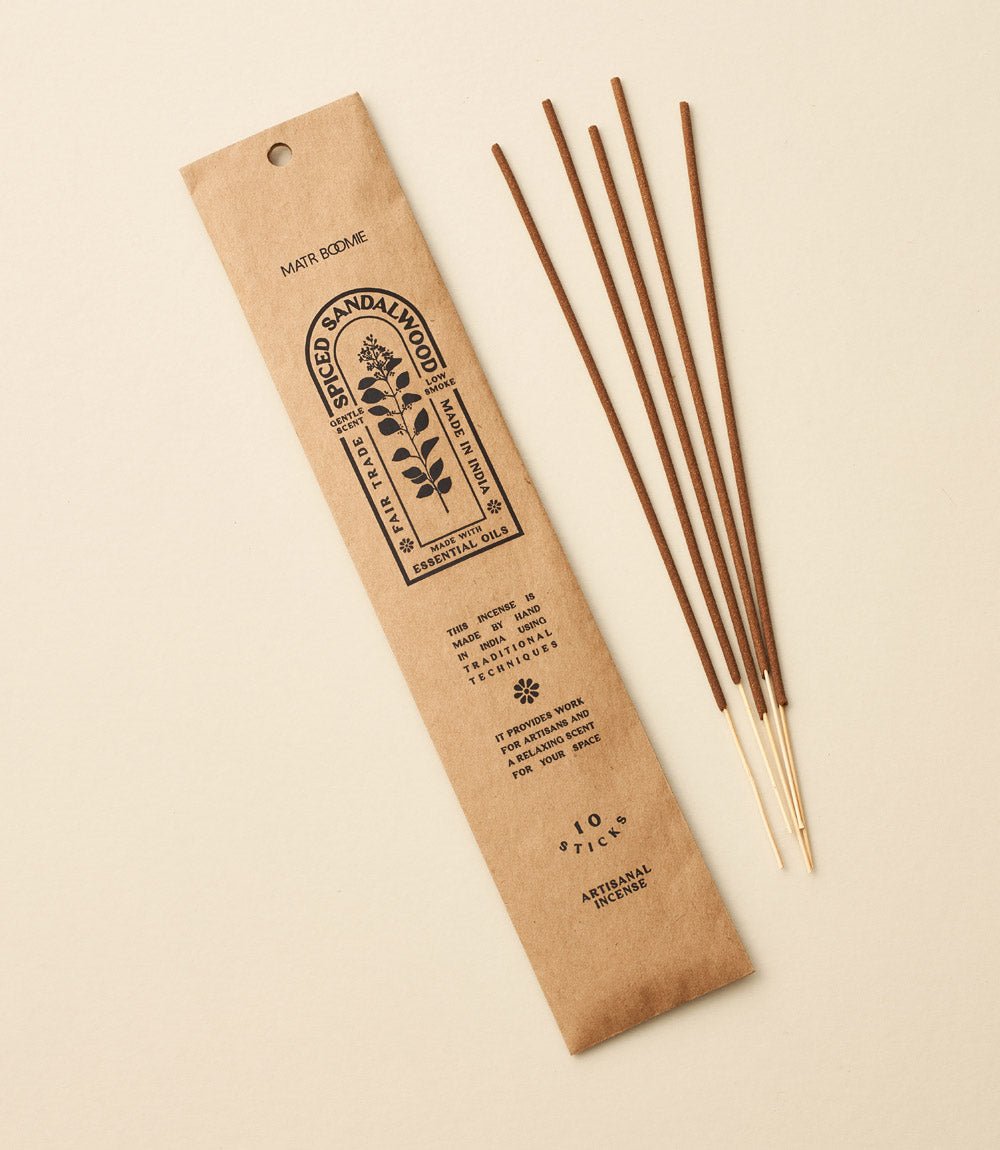 Spiced Sandalwood Incense - 10 sticks, low smoke HME stock line La Vie Bien Spiced Sandalwood Incense - 10 sticks, low smoke