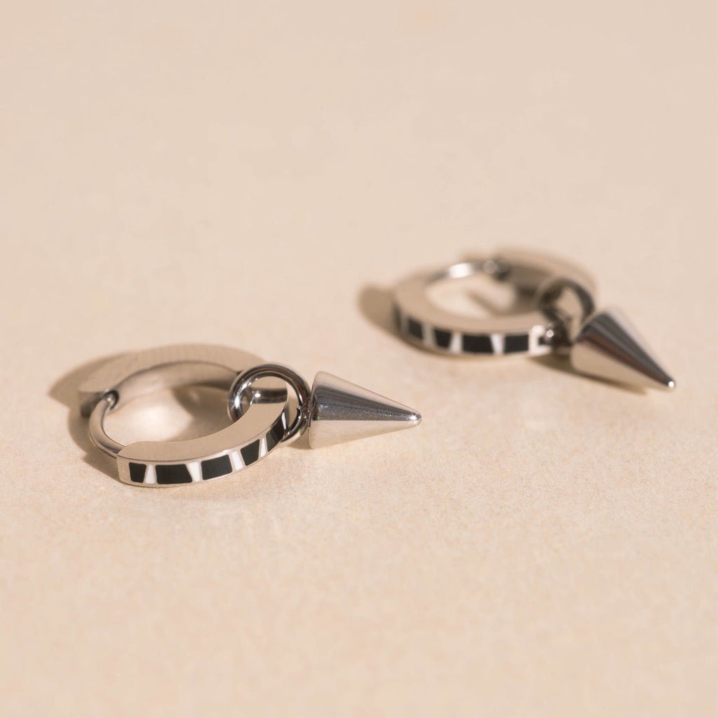 Spike Huggie Hoop Charms La Vie Bien Spike Huggie Hoop Charms