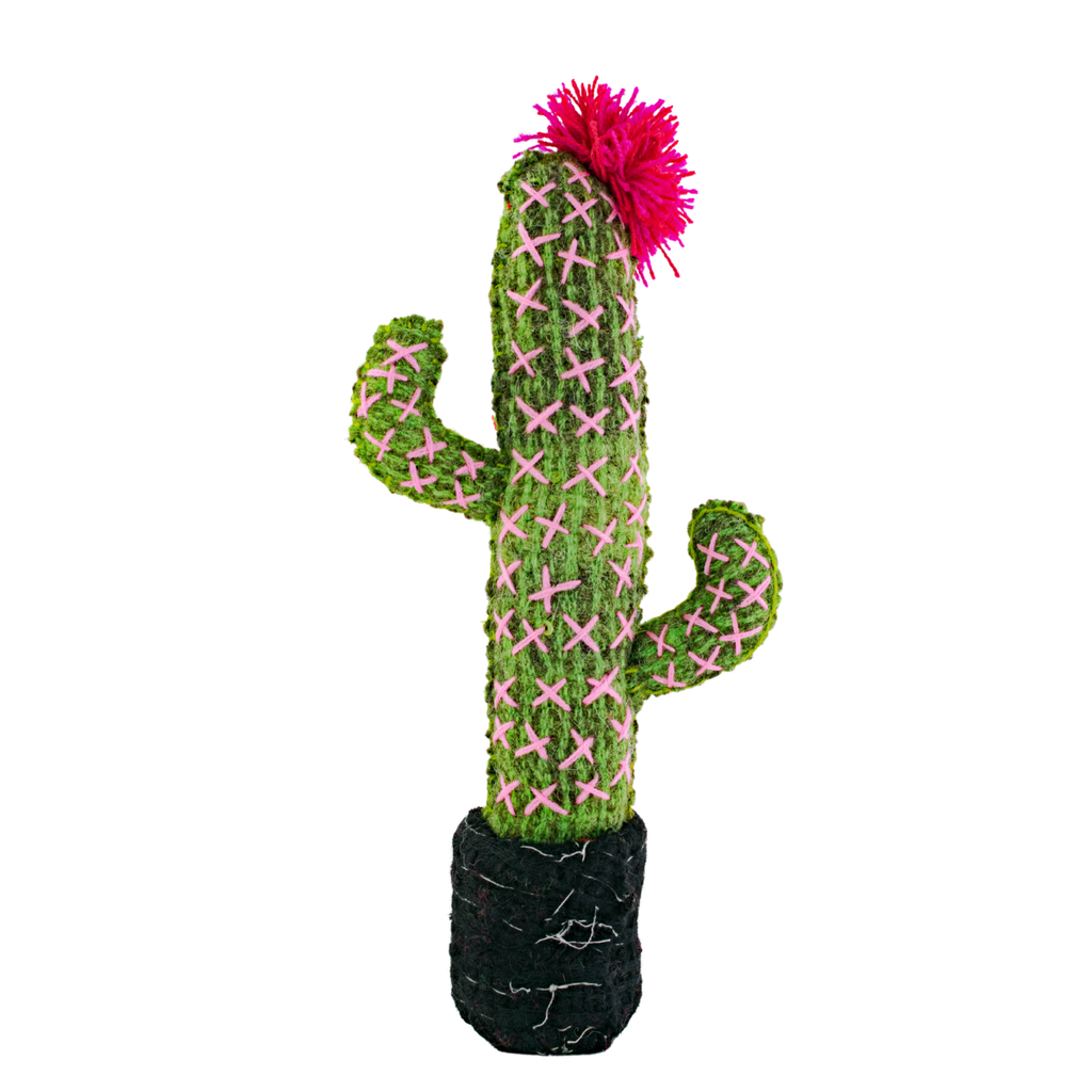 Spike the Cactus: Repurposed Wool Boho Decor - Mexico Decor La Vie Bien Spike the Cactus: Repurposed Wool Boho Decor - Mexico