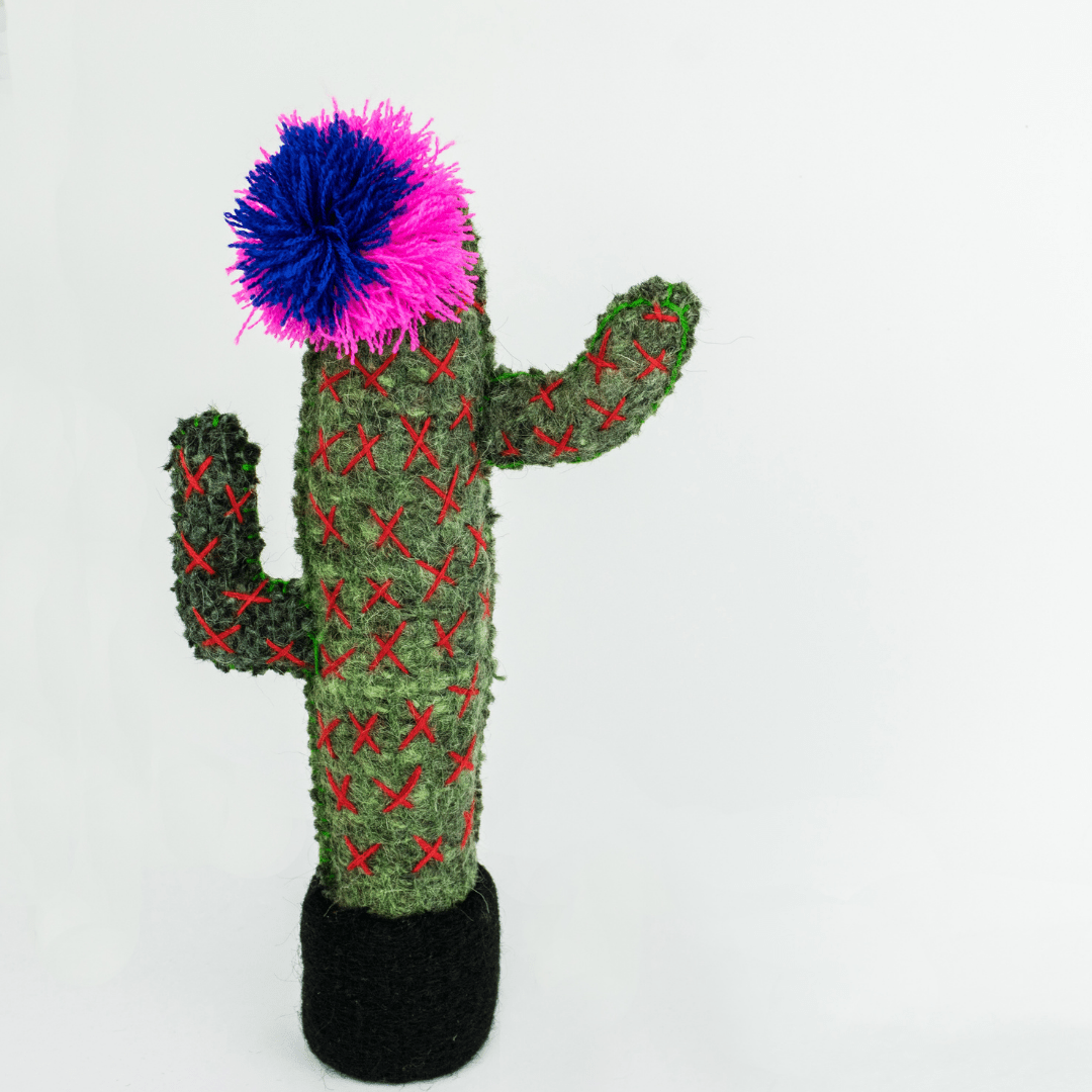 Spike the Cactus: Repurposed Wool Boho Decor - Mexico Decor La Vie Bien Spike the Cactus: Repurposed Wool Boho Decor - Mexico