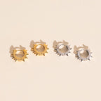 Spiked Chunky Huggie Hoop Earrings by Oh Clementine