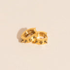 Spiked Chunky Huggie Hoop Earrings by Oh Clementine