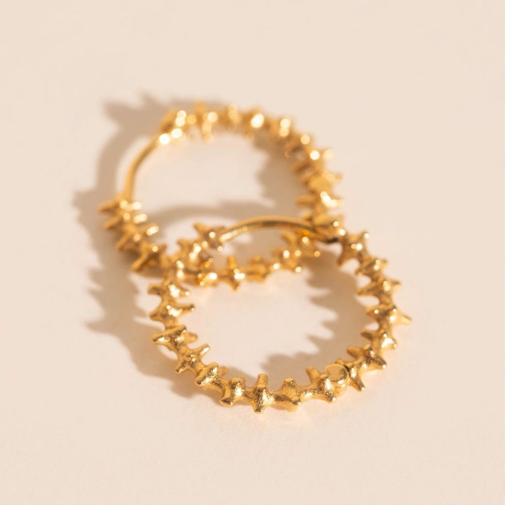 Spiky Huggie Hoop Earrings by Oh Clementine