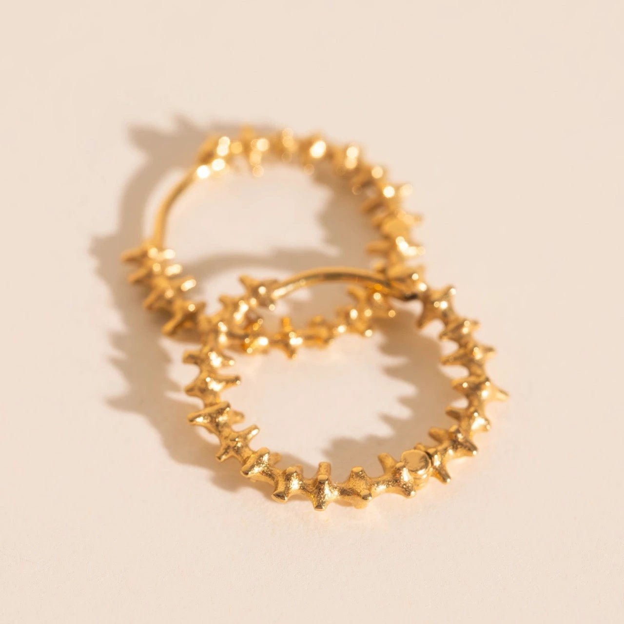Spiky Huggie Hoop Earrings by Oh Clementine