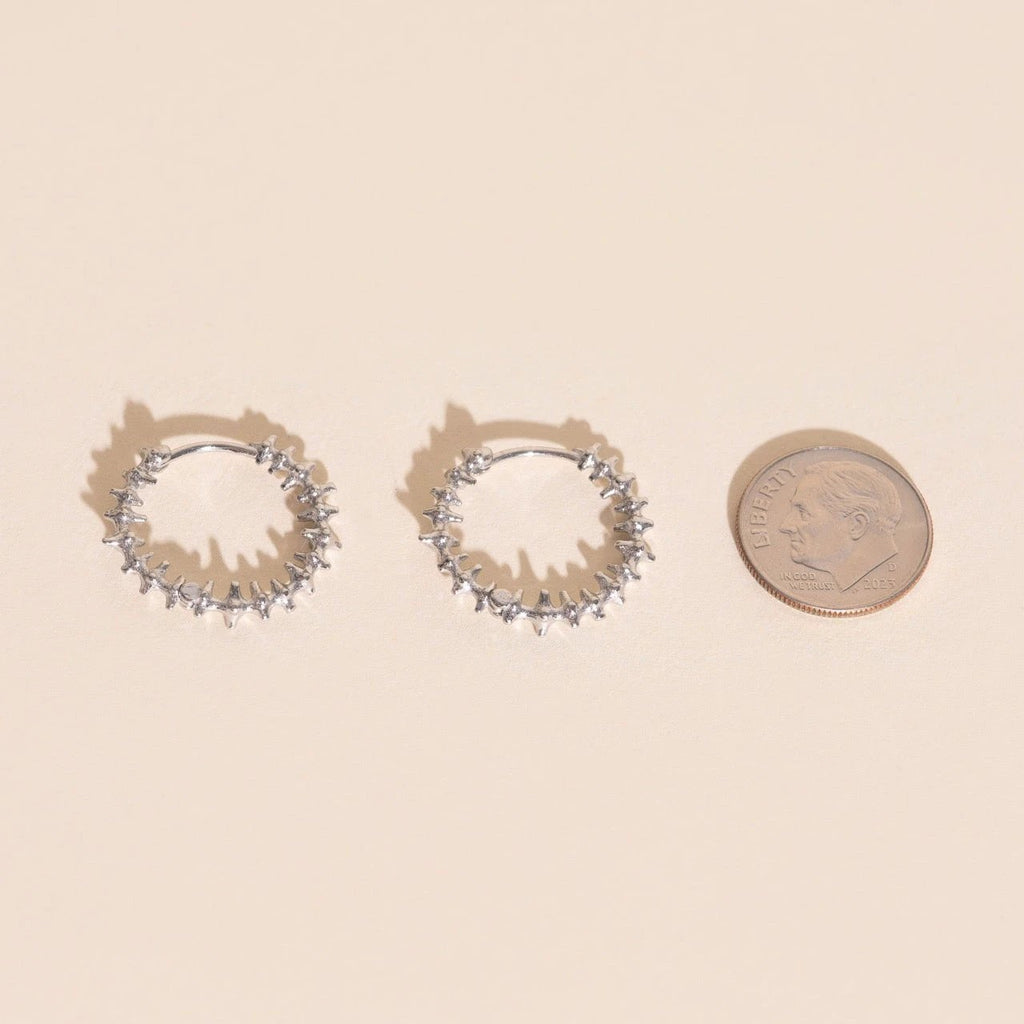 Spiky Huggie Hoop Earrings by Oh Clementine