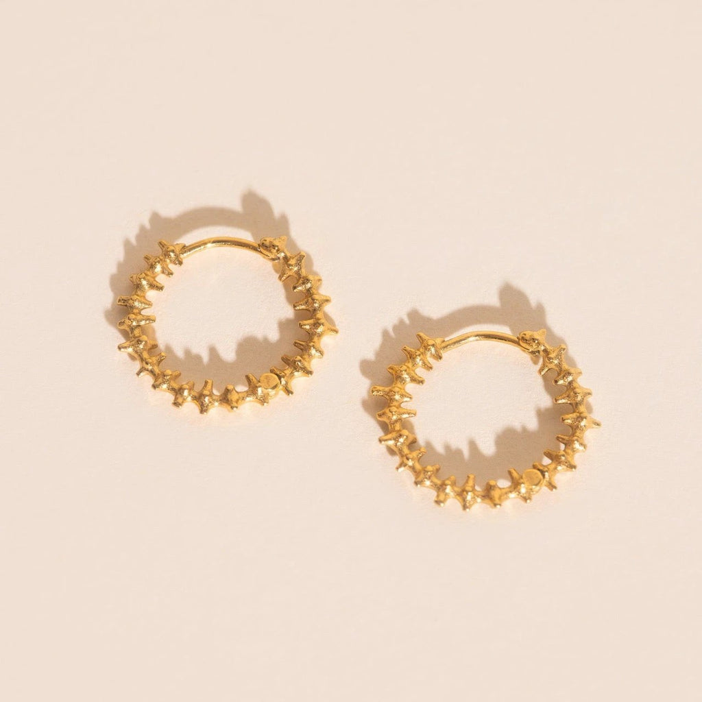 Spiky Huggie Hoop Earrings by Oh Clementine