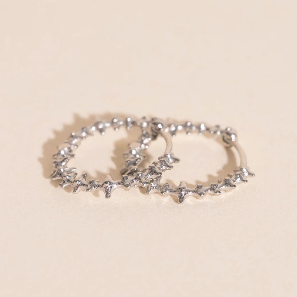 Spiky Huggie Hoop Earrings by Oh Clementine