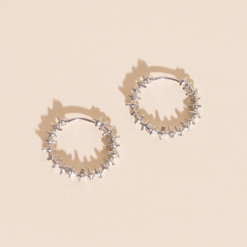 Spiky Huggie Hoop Earrings by Oh Clementine