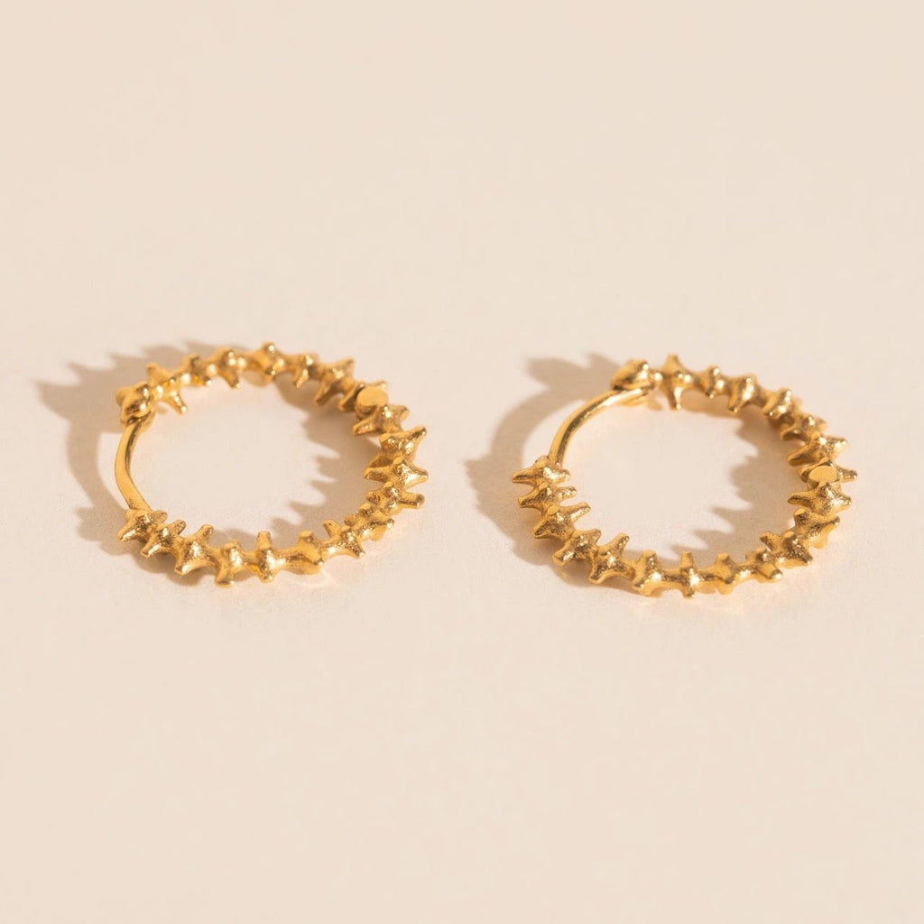 Spiky Huggie Hoop Earrings by Oh Clementine