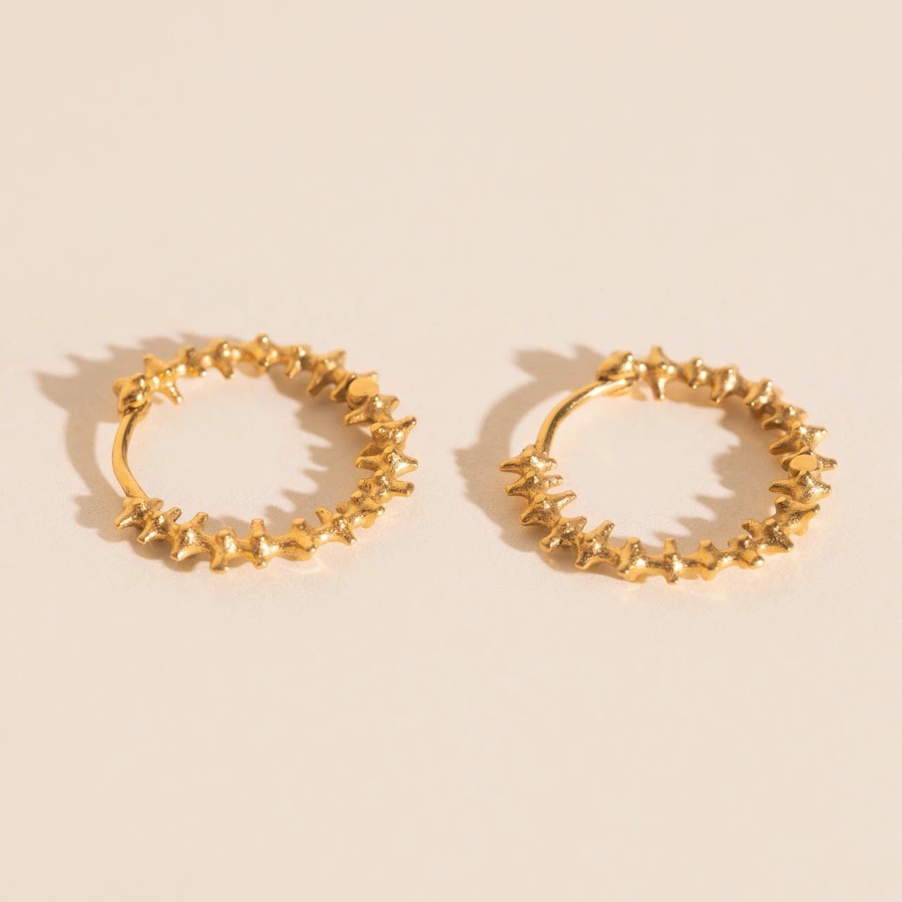 Spiky Huggie Hoop Earrings by Oh Clementine