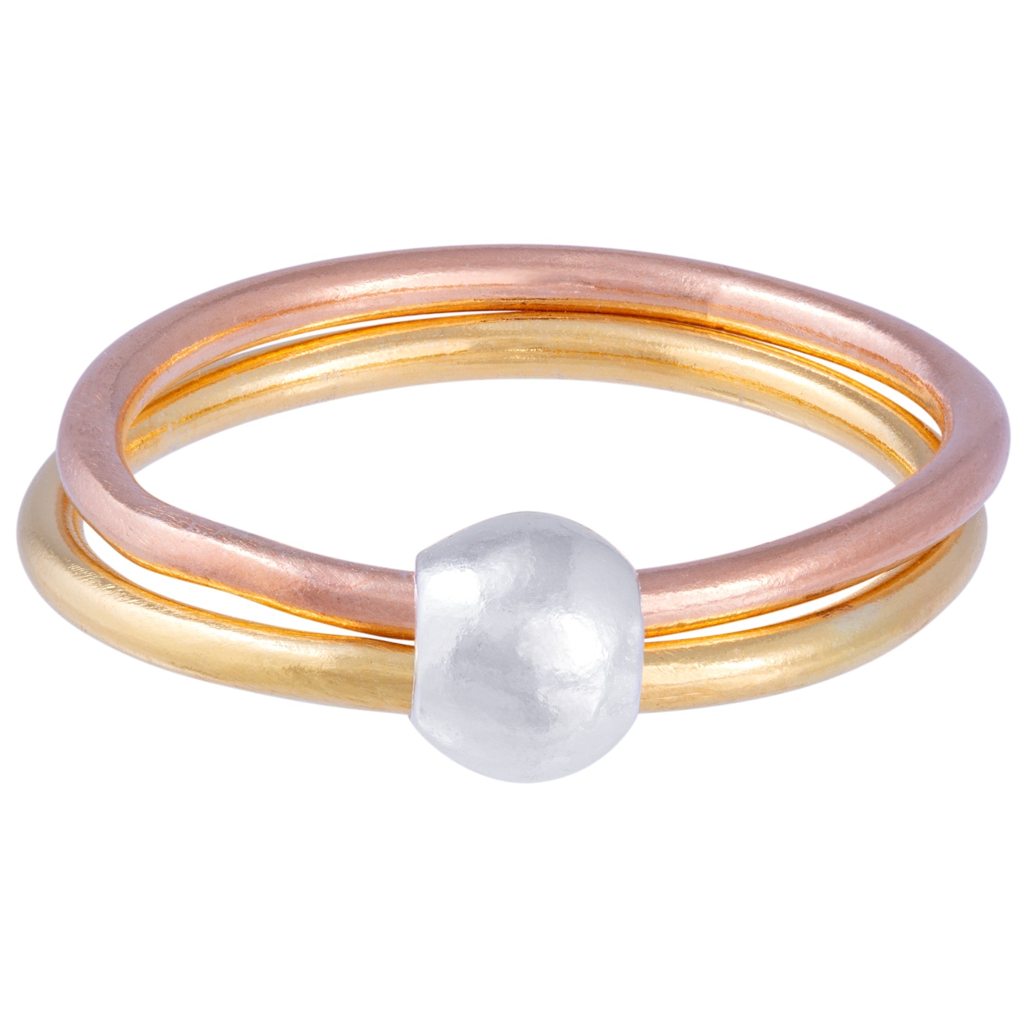 Spin Me Round Sterling Silver Bead Fidget Ring Rings - Fine La Vie Bien Spin Me Round Sterling Silver Bead Fidget Ring