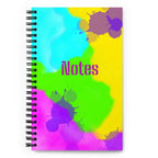 Color splash neon spiral dotted notebook by La Vie Bien