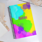 Color splash neon spiral dotted notebook by La Vie Bien