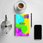 Color splash neon spiral dotted notebook by La Vie Bien