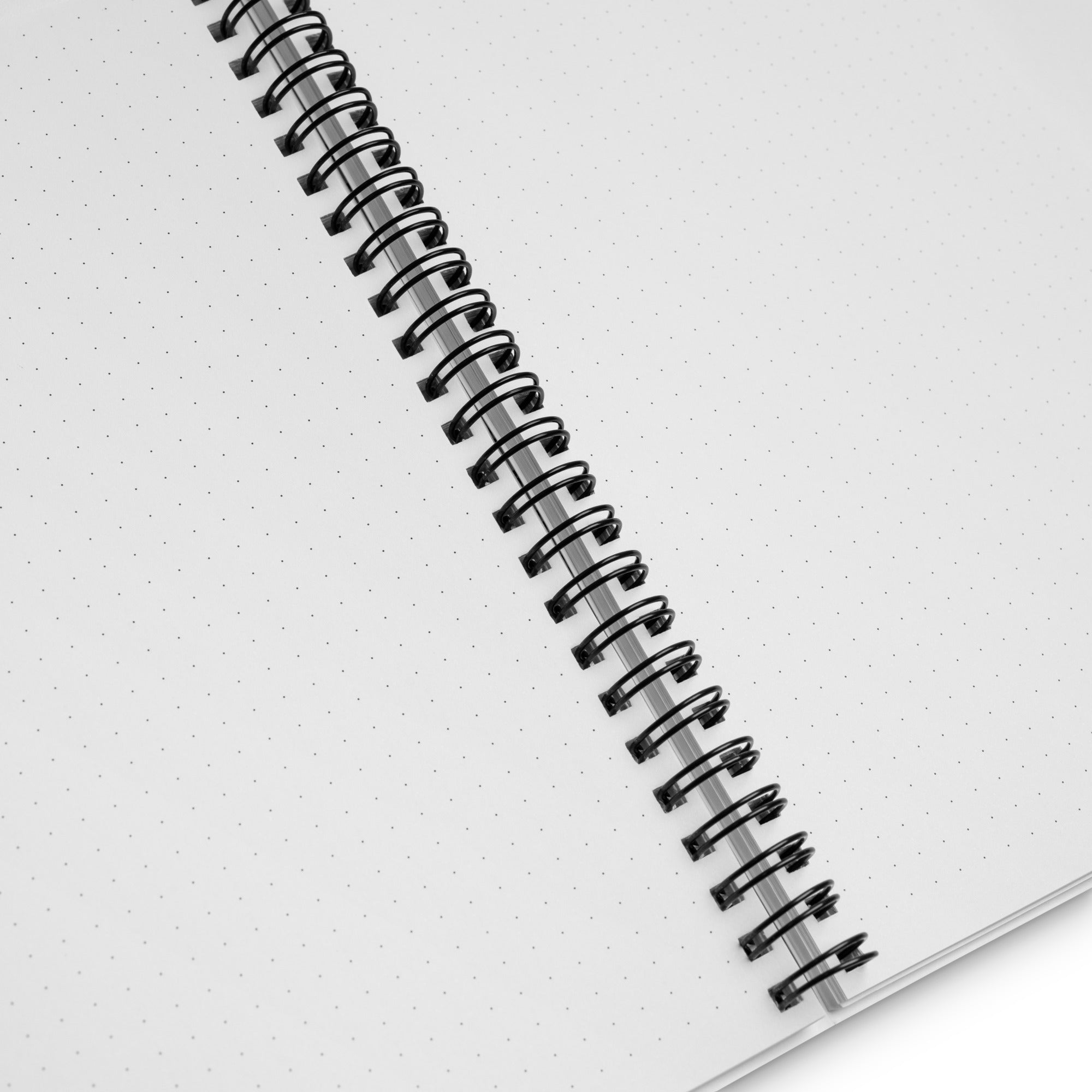 An image of the Spiral dotted notebook and a graphic of a head with flowers coming out of the top