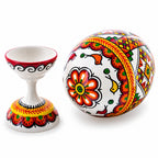 Spiral Ukrainian Wooden Easter Egg Pysanka on a Stand 3.75 Inches Easter Eggs > Wooden > Singles La Vie Bien Spiral Ukrainian Wooden Easter Egg Pysanka on a Stand 3.75 Inches