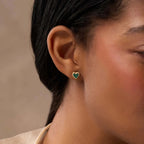 Spiritual Abundance Malachite Heart Earrings by Karma and Luck