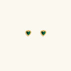 Spiritual Abundance Malachite Heart Earrings by Karma and Luck