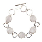 Splender Grey Quartz Sterling Link Bracelet by Barse Jewelry