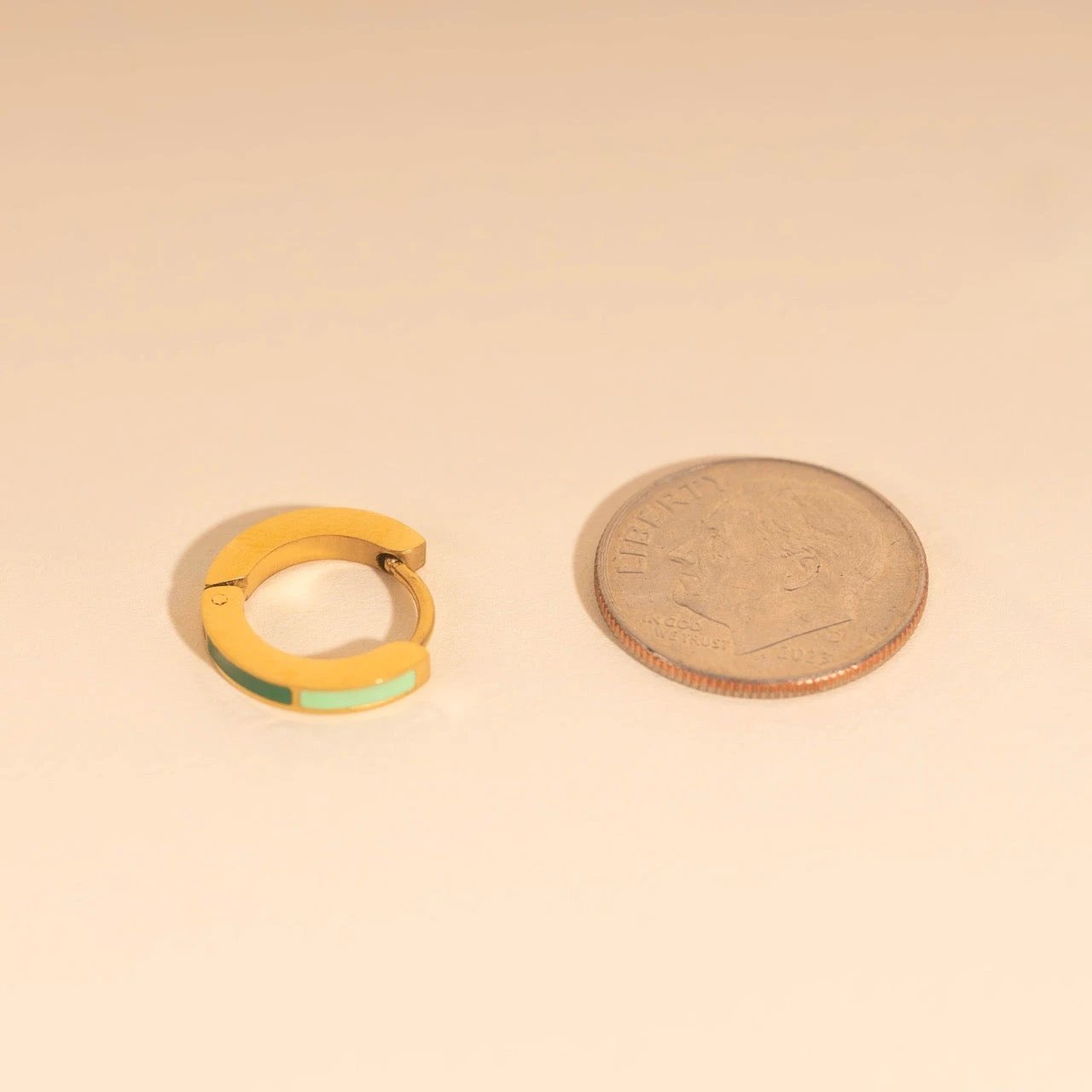 Split Color Huggie Hoop Earrings by Oh Clementine