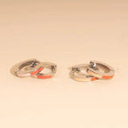 Split Color Huggie Hoop Earrings by Oh Clementine