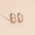 Split Color Huggie Hoop Earrings by Oh Clementine