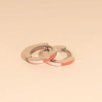 Split Color Huggie Hoop Earrings by Oh Clementine