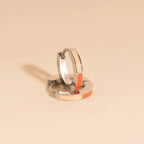 Split Color Huggie Hoop Earrings by Oh Clementine