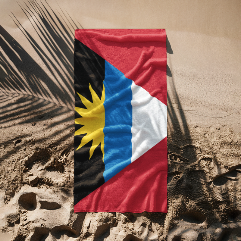 Antigua & Barbuda Flag Beach Towel