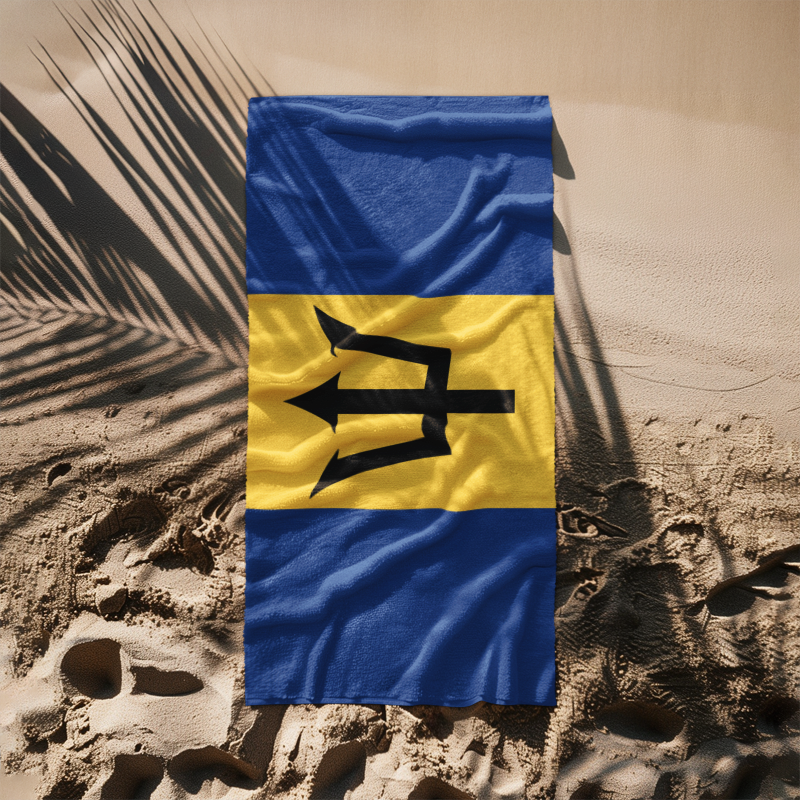 Barbados Flag Beach Towel
