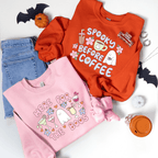 Spooky Before Coffee funny Adult Sweatshirt - Halloween collection by Benny and Ray Apparel