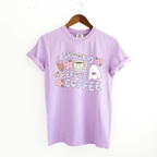 Spooky Before Coffee funny Oversized Adult Tee - Halloween collection by Benny and Ray Apparel