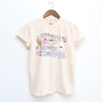 Spooky Before Coffee funny Oversized Adult Tee - Halloween collection by Benny and Ray Apparel