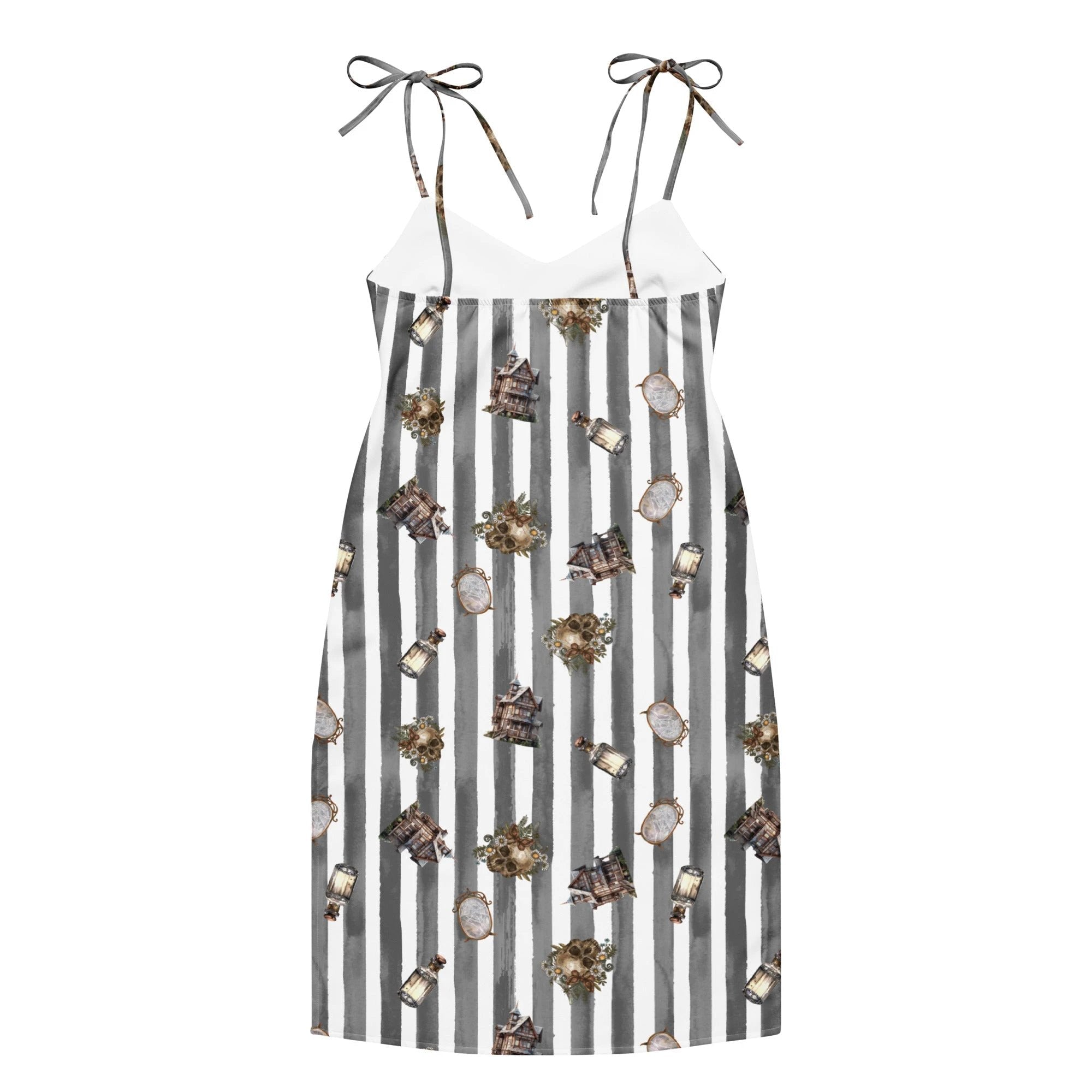 Spooky dark magic Halloween Tie-strap midi dress by La Vie Bien