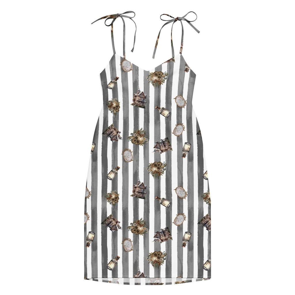 Spooky dark magic Halloween Tie-strap midi dress by La Vie Bien