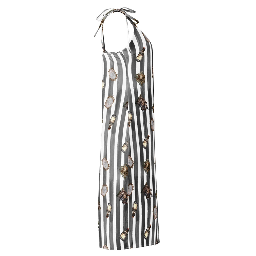 Spooky dark magic Halloween Tie-strap midi dress by La Vie Bien