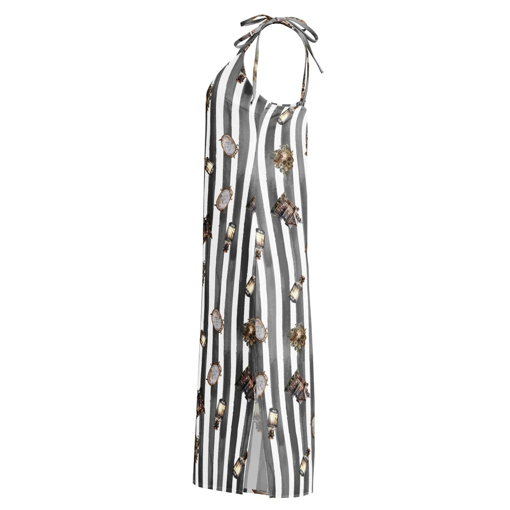 Spooky dark magic Halloween Tie-strap midi dress by La Vie Bien
