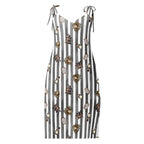 Spooky dark magic Halloween Tie-strap midi dress by La Vie Bien