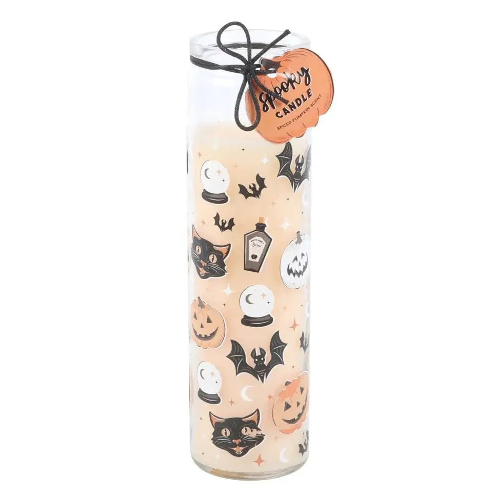 Spooky Spiced Pumpkin Halloween Tube Candle La Vie Bien Spooky Spiced Pumpkin Halloween Tube Candle