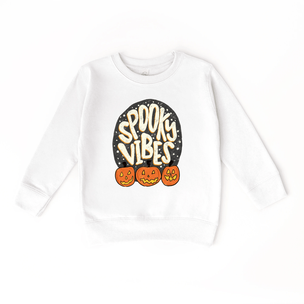 Spooky Vibes toddler youth Sweatshirt, Halloween collection by Benny and Ray Apparel