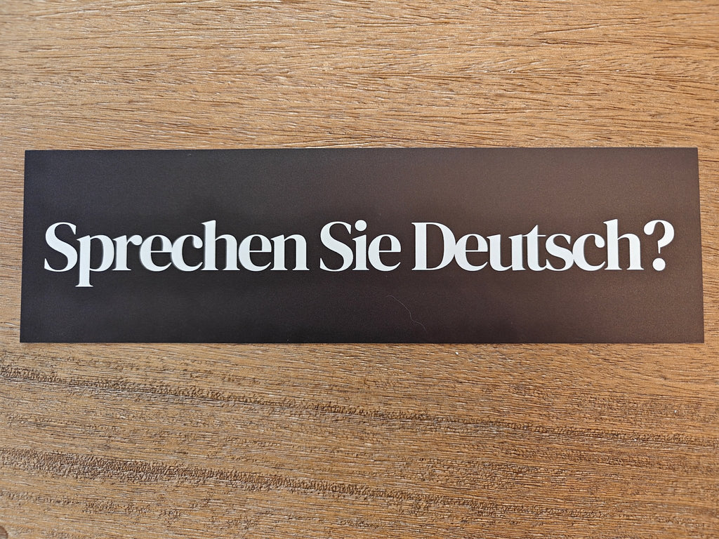 Sprechen Sie Deutsch? (Do you speak German?) German Language Bumper Sticker Paper products La Vie Bien Sprechen Sie Deutsch? (Do you speak German?) German Language Bumper Sticker
