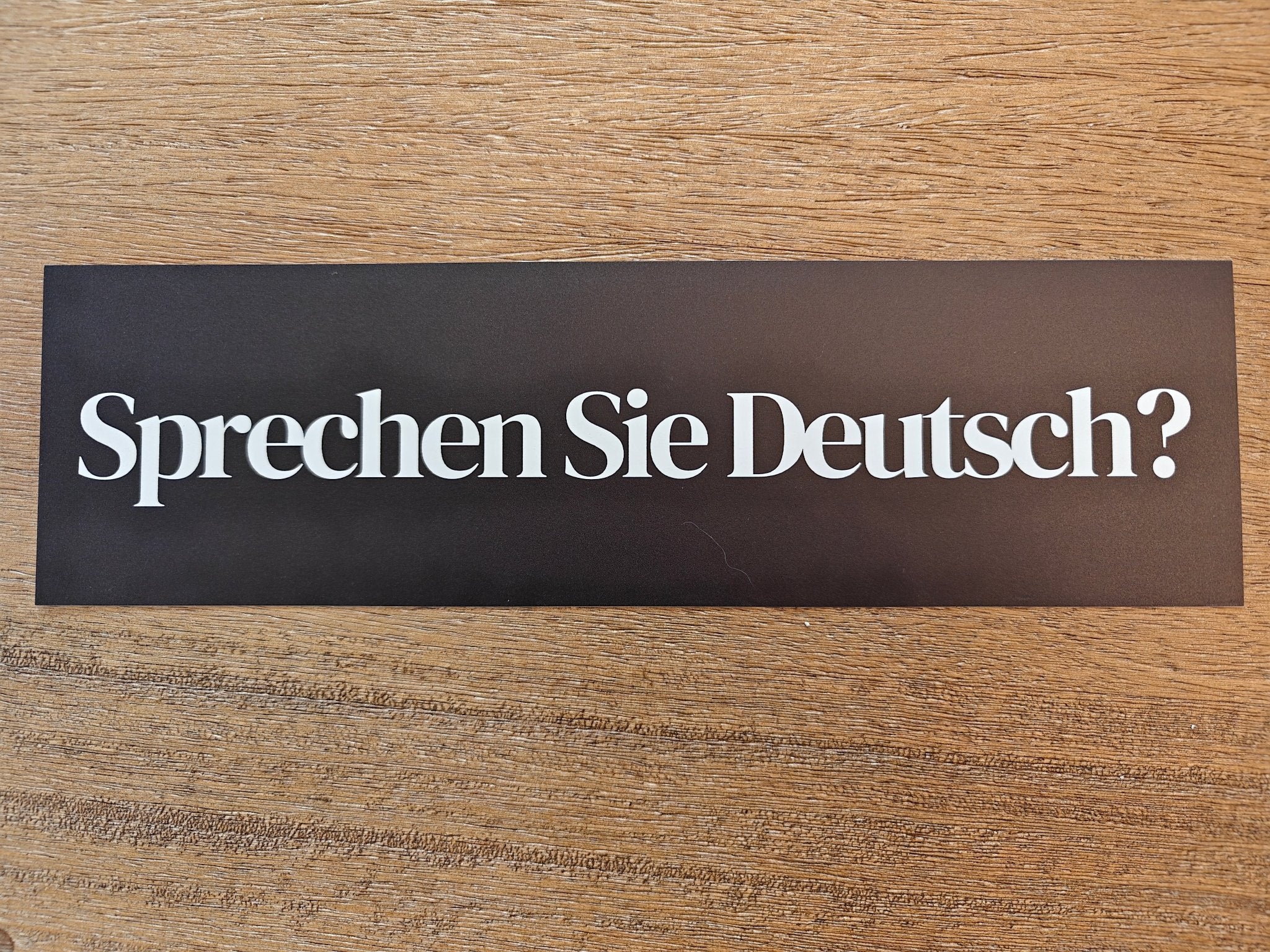 Sprechen Sie Deutsch? (Do you speak German?) German Language Bumper Sticker Paper products La Vie Bien Sprechen Sie Deutsch? (Do you speak German?) German Language Bumper Sticker
